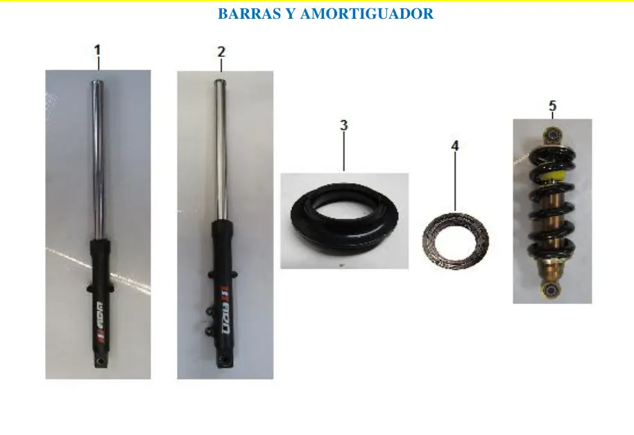 Diagrama Barras y amortiguador Yakuza Sport Carabela