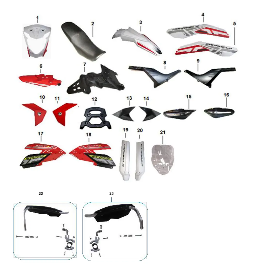 Diagrama DIRT-3 250cc 2023 Carabela Dirt3 250