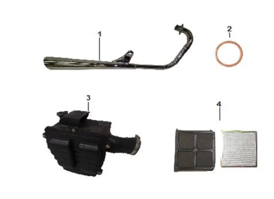 Diagrama Filtro de aire y escape Bat 150