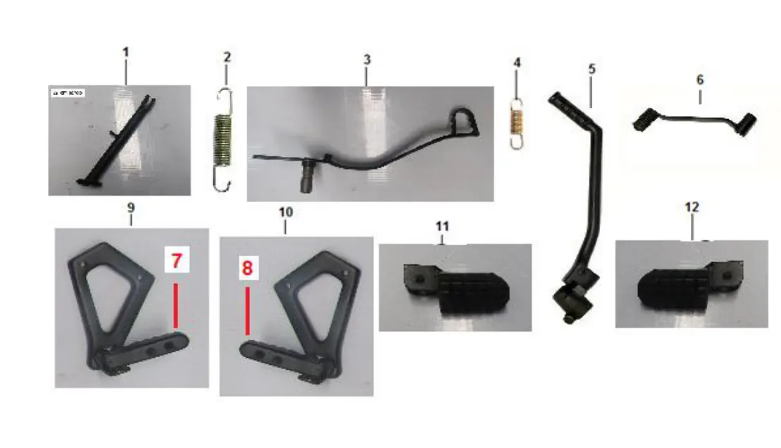Diagrama Posapies y pedales Goliath 250