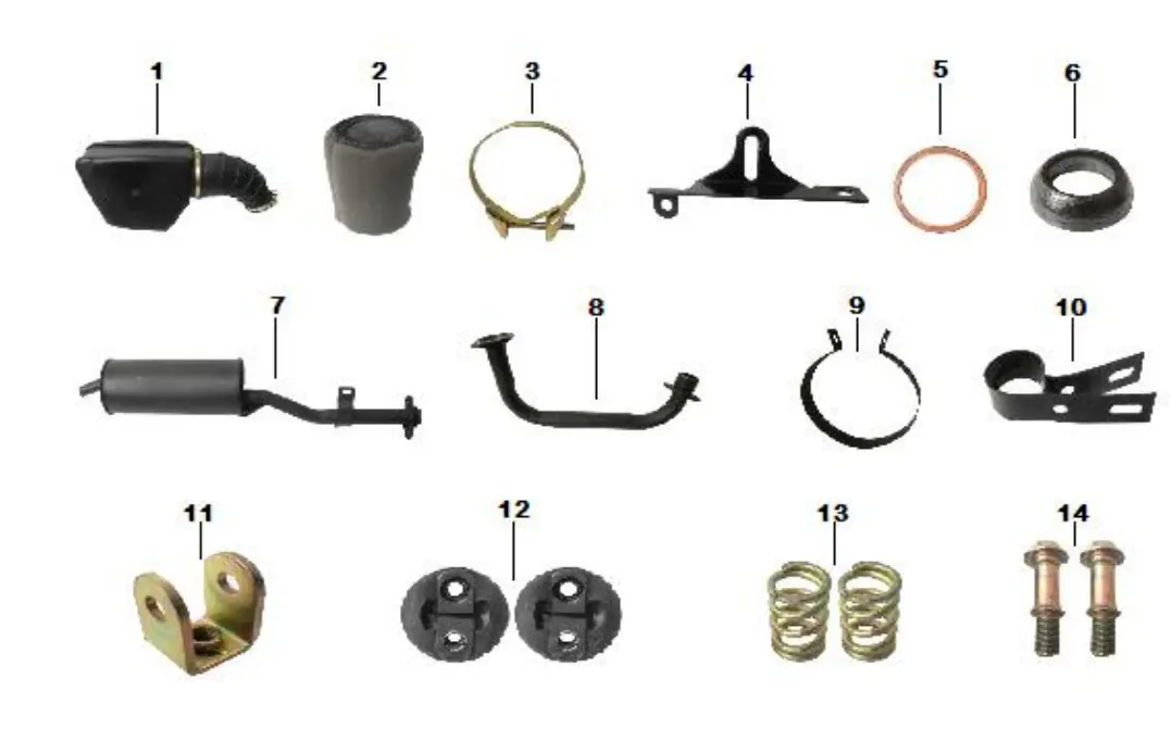 Diagrama Filtro de aire y escape Urban 200