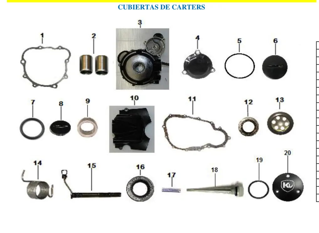 Diagrama Cubiertas de carters Yakuza Sport Carabela