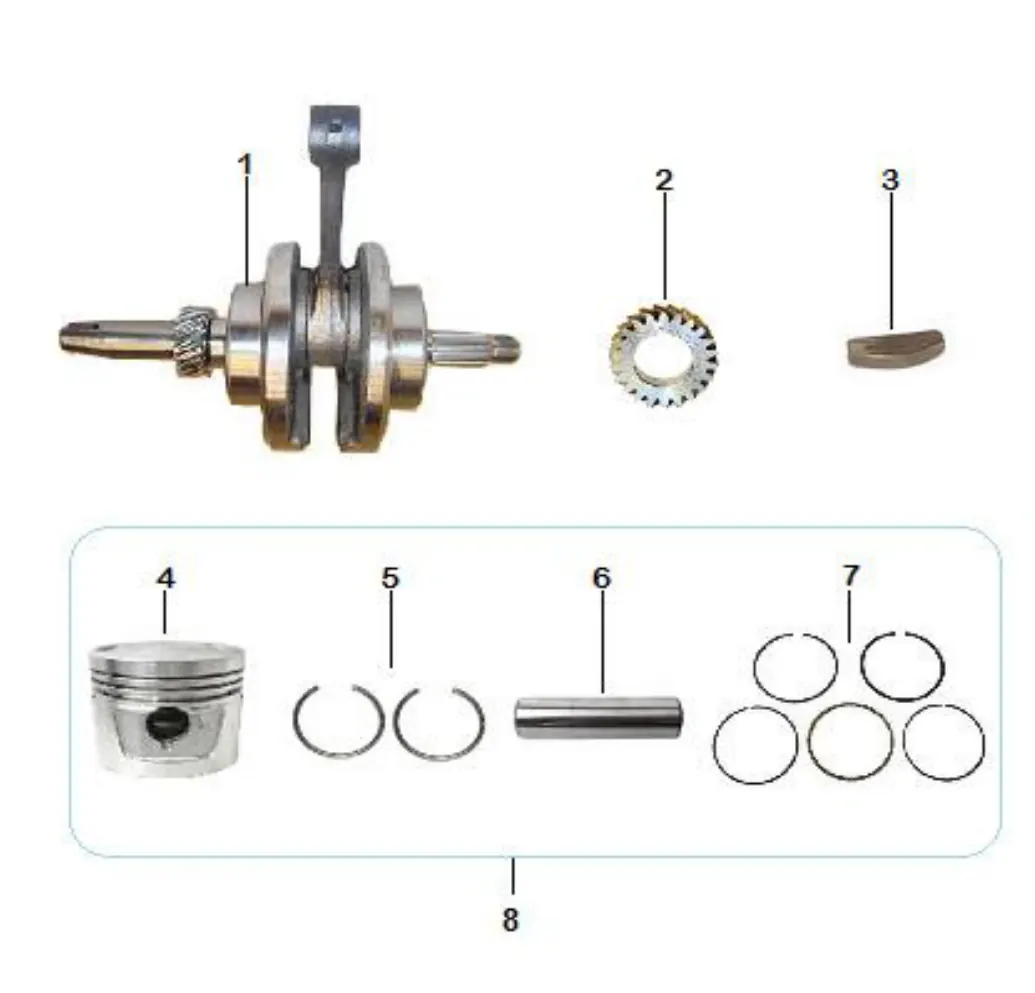 Diagrama Cigüeñal y piston Bat 150