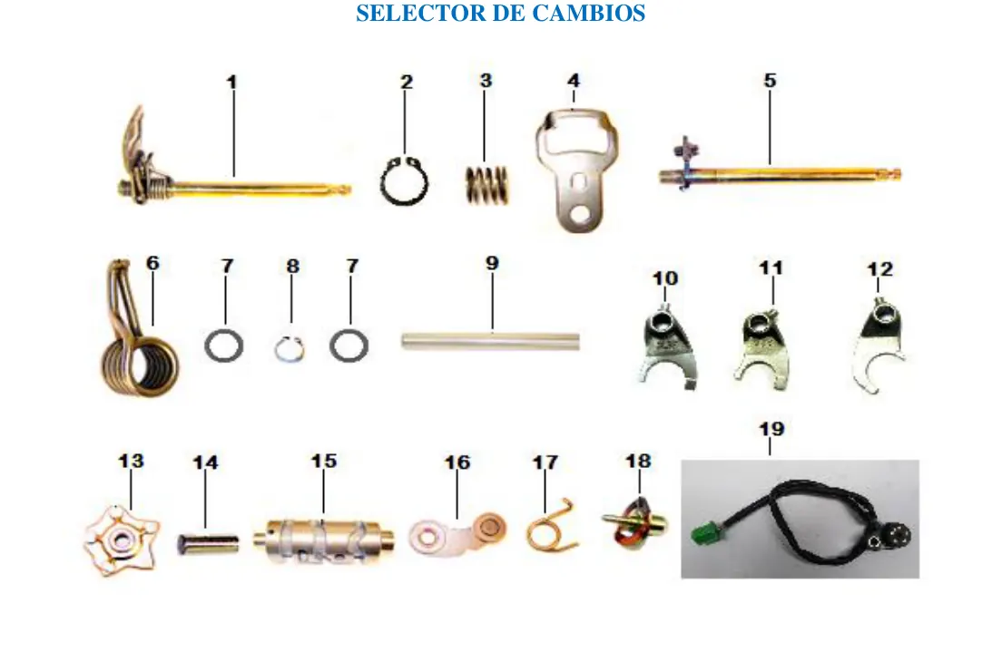Diagrama Selector de cambios Yakuza Sport Carabela